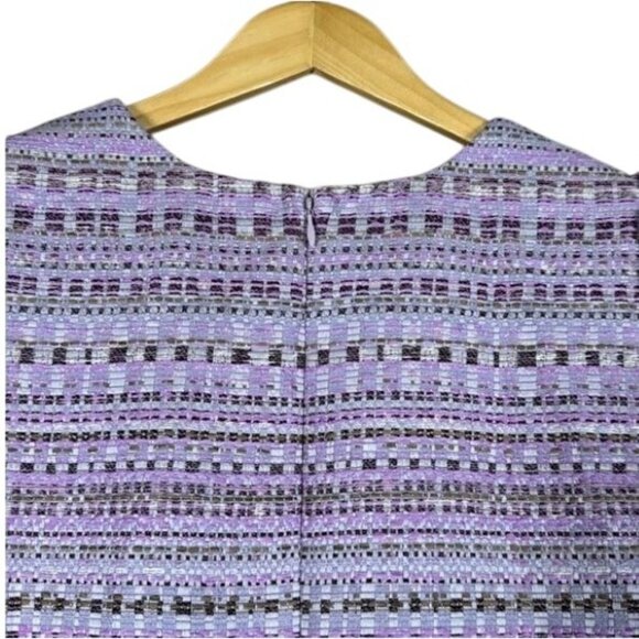 Cartolina Nantucket Chloe Tweed Fringe Lavender Stripe Mini Dress XXS NWT $428 - Picture 7 of 9